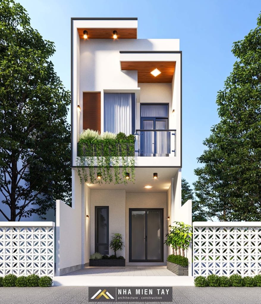 Nhà phố kiểu ống đặc biệt phù hợp với đất đô thị với bề ngang nhỏ, hẹp. 