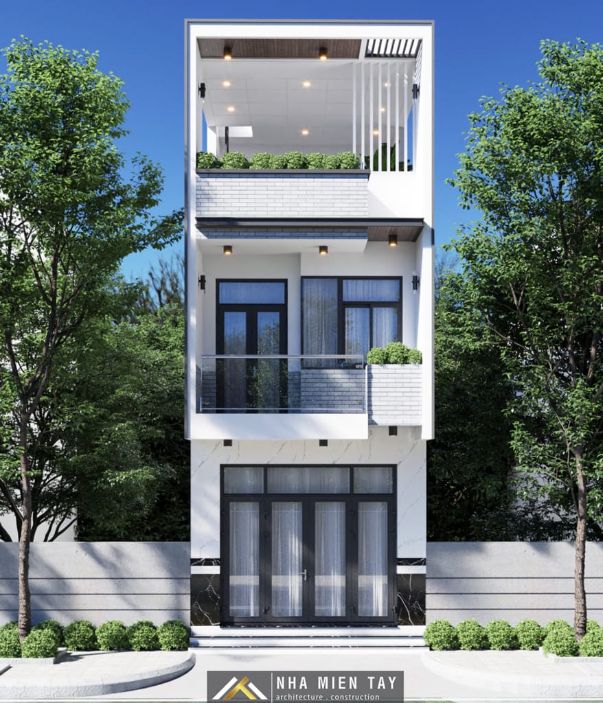 Nhà phố kiểu ống đặc biệt phù hợp với đất đô thị với bề ngang nhỏ, hẹp. 