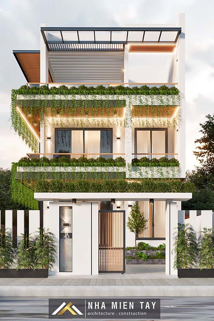 Mẫu nhà phố 2 tầng, 3 tầng
