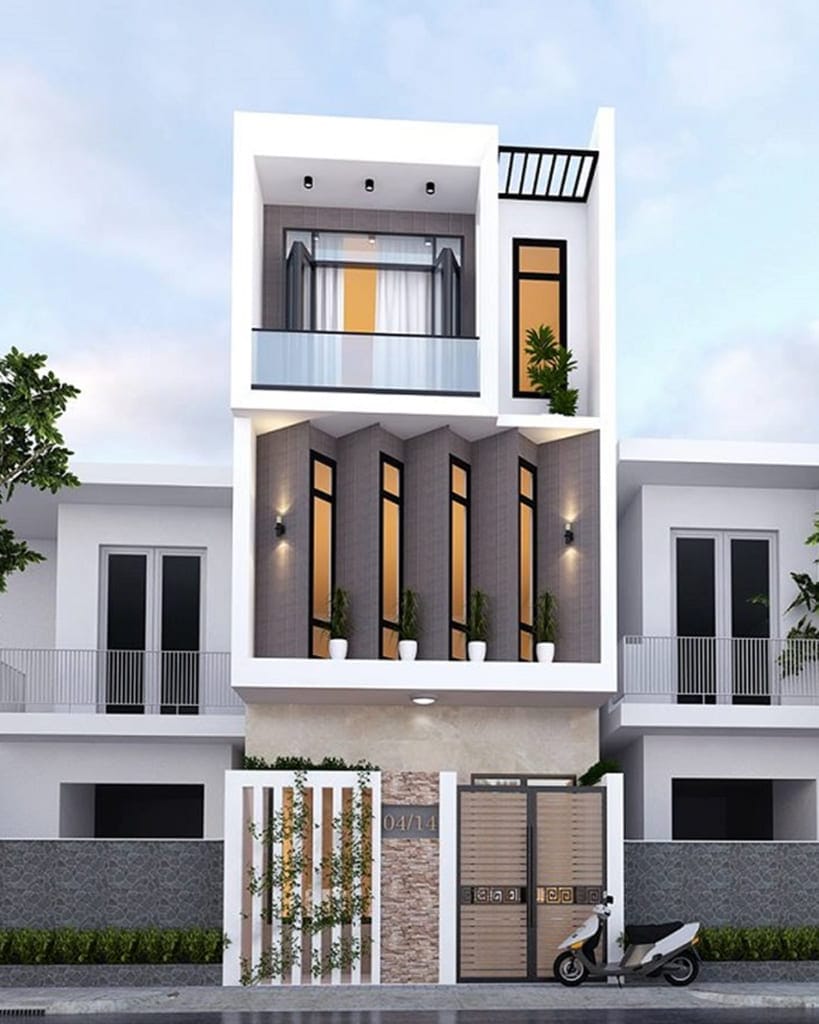 Mẫu nhà phố 2 tầng, 3 tầng