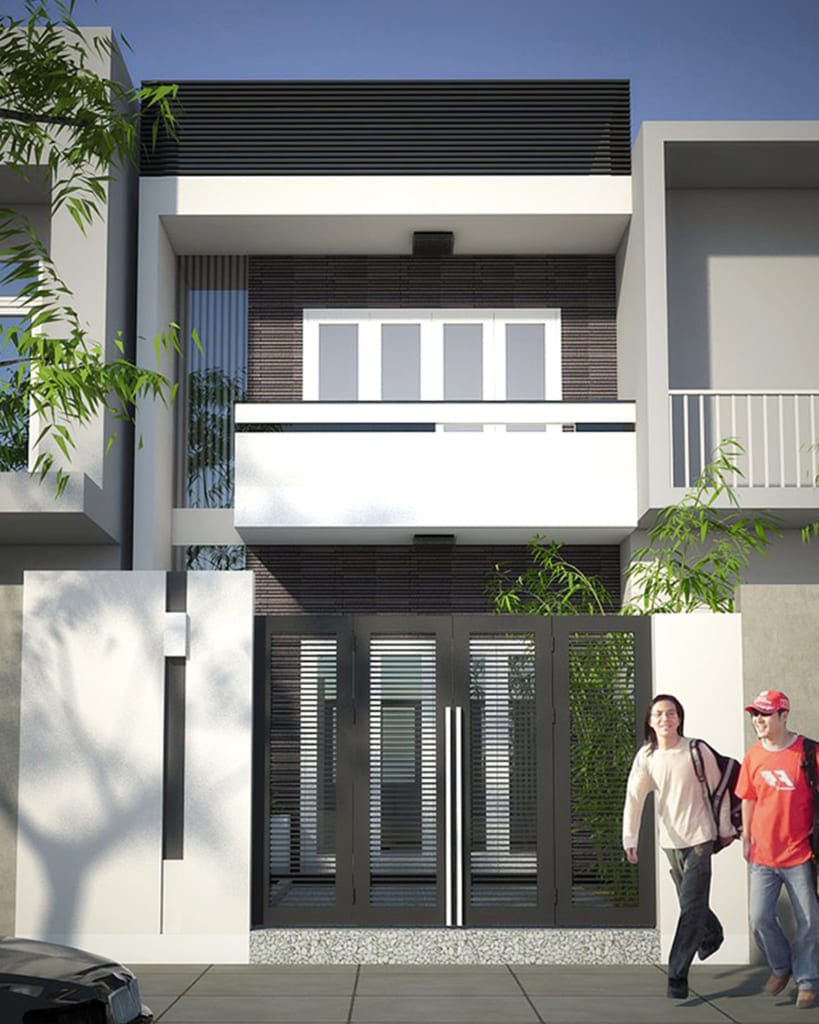 Mẫu nhà phố 2 tầng, 3 tầng