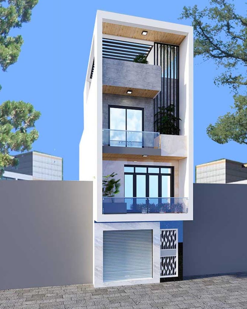 Mẫu nhà phố 2 tầng, 3 tầng