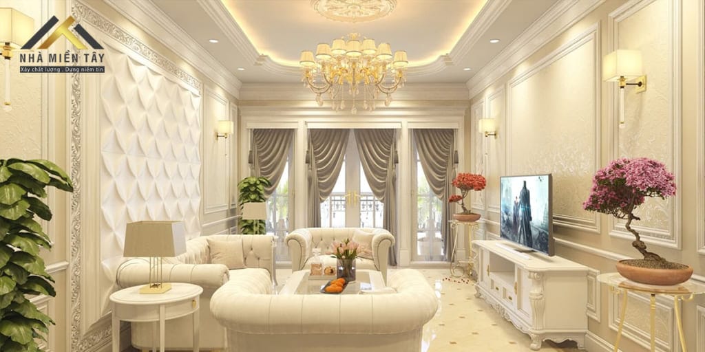 Phong cách tân cổ điển theo nghĩa dễ hiểu là quá trình lược bỏ các chi tiết cầu kỳ, khá rườm rà của thiết kế nội thất cổ điển và có sự giản đơn trong việc hình thành các hoa văn, họa tiết. Thông thường, tân cổ điển sẽ có màu sắc theo hướng kiến trúc châu Âu hiện đại nhằm phù hợp với nhu cầu, thị hiếu của người sử dụng.