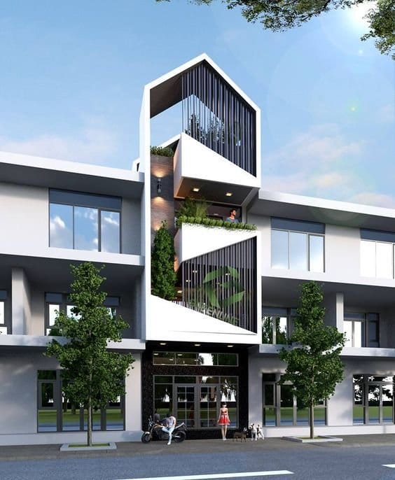 Nhà ống 4 tầng đẹp 2021