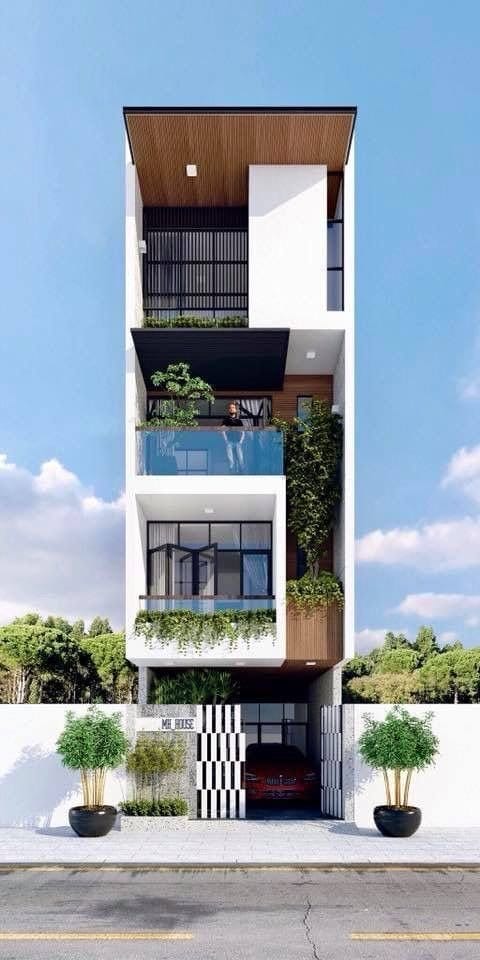 Nhà ống 4 tầng đẹp 2021