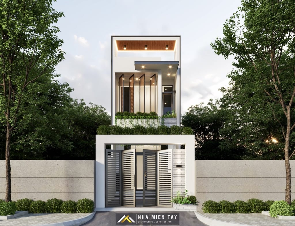 Nhà phố hiện đại 2 tầng