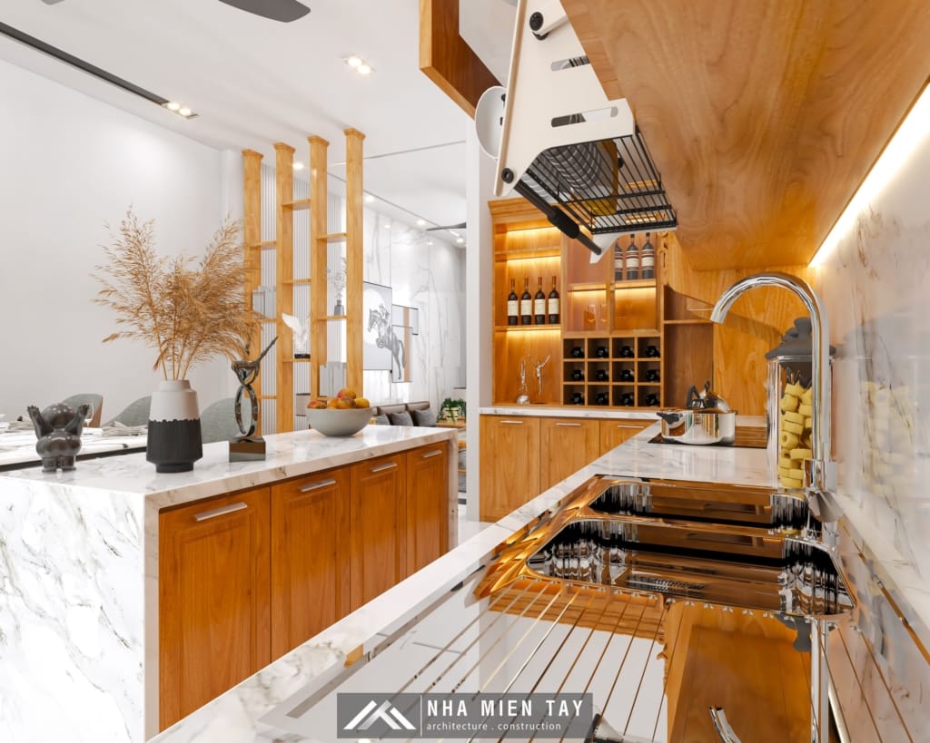 nội thất bếp ăn nhà phố hiện đại