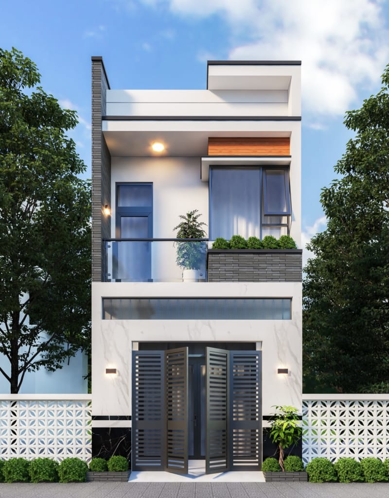 Nhà phố hiện đại 2 tầng