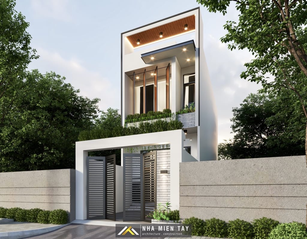 Nhà phố hiện đại 2 tầng