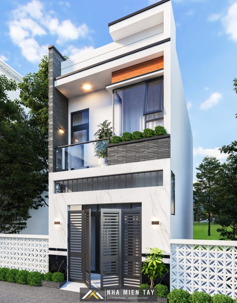 Nhà phố hiện đại 2 tầng