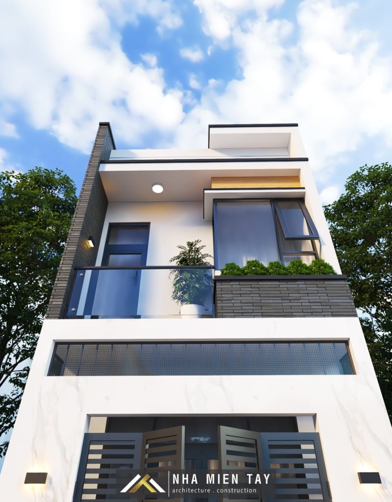 Nhà phố hiện đại 2 tầng