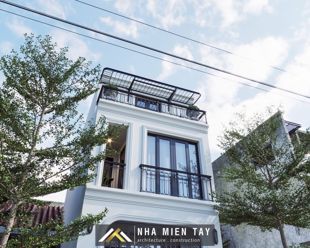 nhà phố tân cổ điển 2 tầng