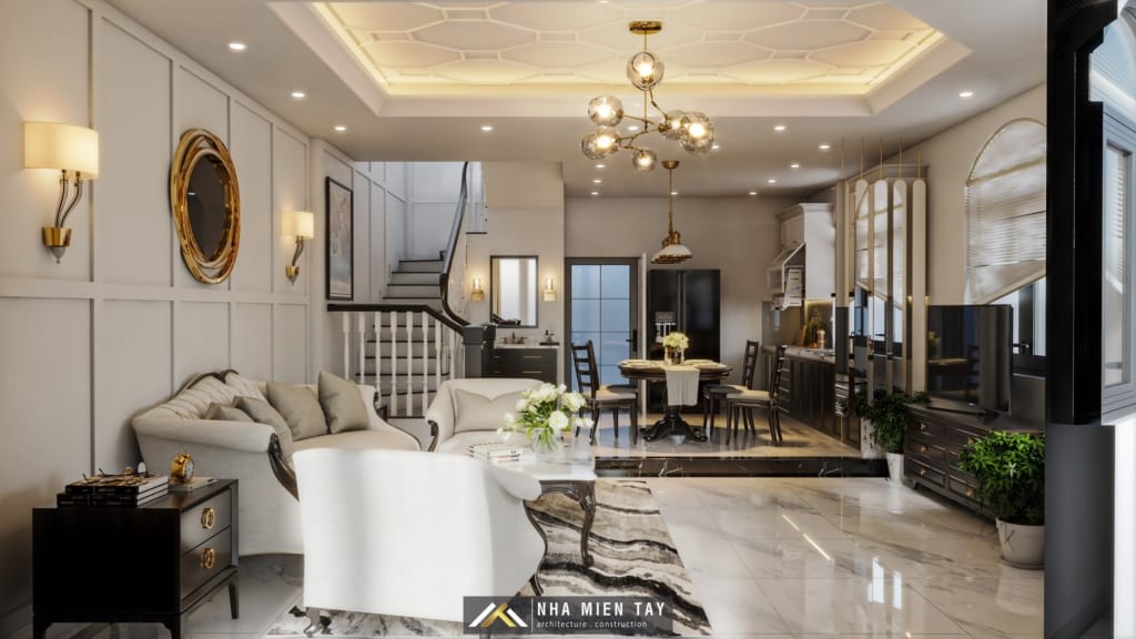 Nhà phố 3 tầng tân cổ điển