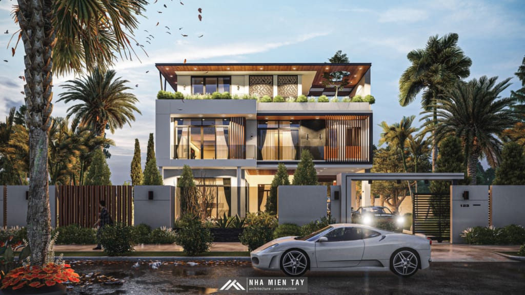 biệt thự 3 tầng hiện đại