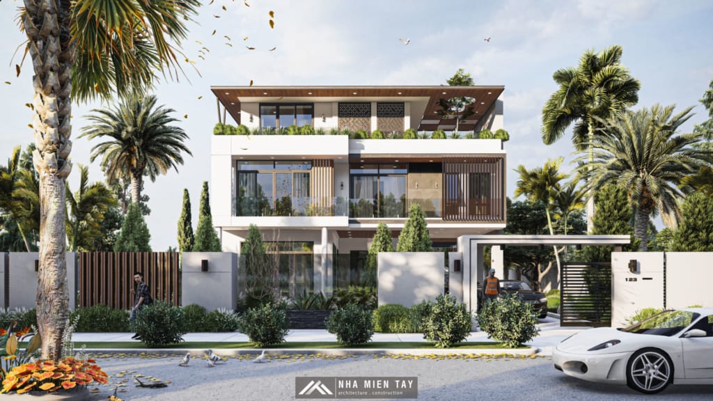 biệt thự 3 tầng hiện đại