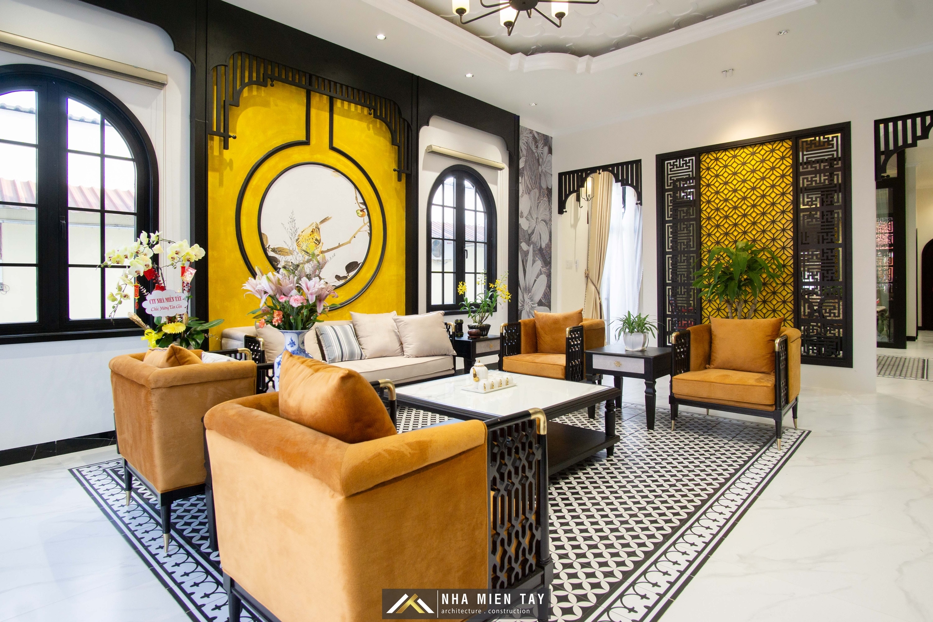 nhà phố phong cách indochine