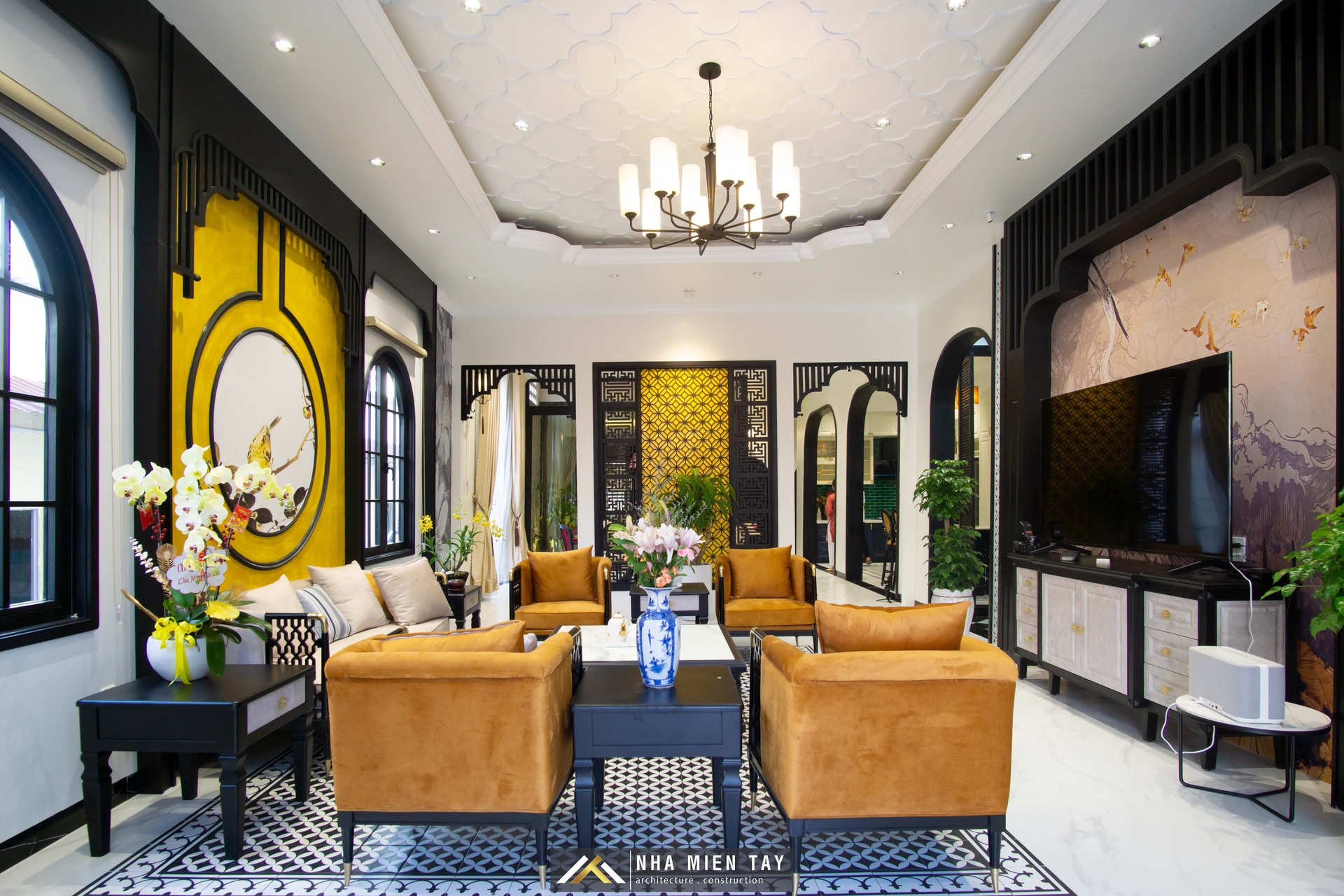 nhà phố phong cách indochine