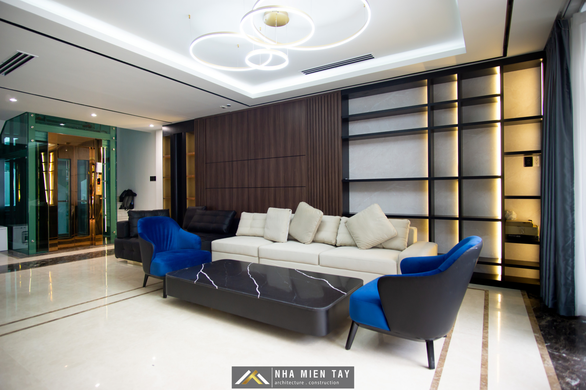 Nhà Miền Tây - Phòng khách Shophouse Vincom Xuân Khánh 3
